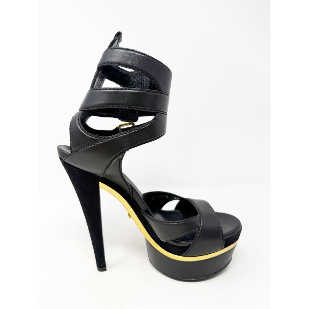 Gucci Iman Platform Buckle Sandal Heels Womens Size EU 35.5 - Picture 6 of 11